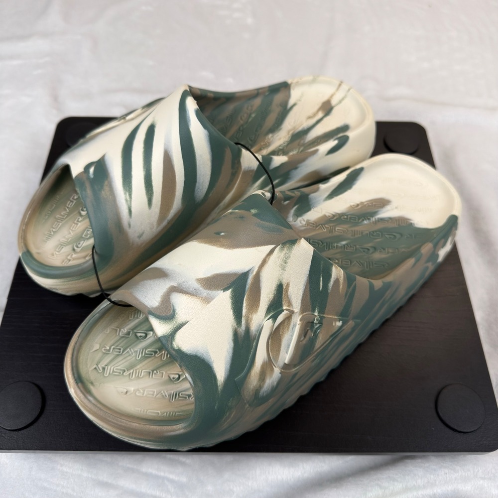 Quiksilver Cloudbreak Tie-Dye Slide Sandals Comfort Cushioned Beach Mens 10 New